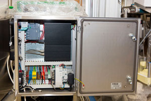 Готовый шкаф управления вид изнутри